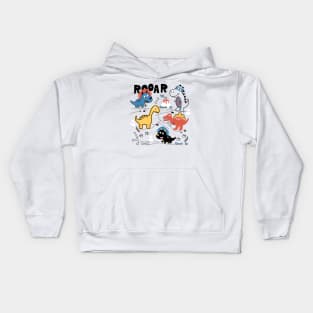 Roar dinosaur set Kids Hoodie